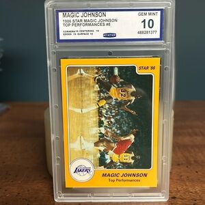 Magic Johnson 1986 Star Top Performances Gem Mint 10